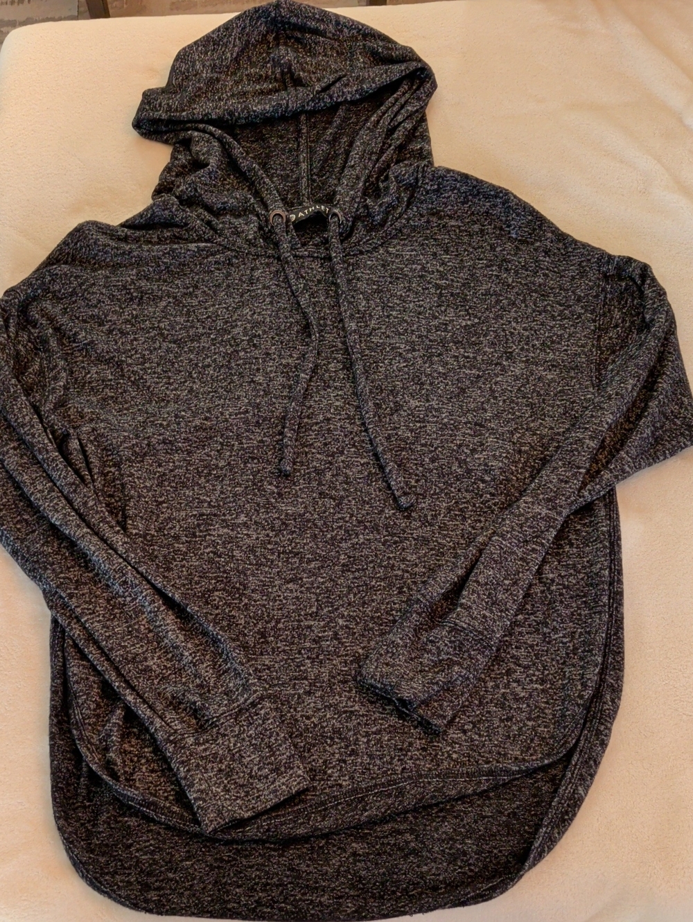Athleta  Heather Charcoal Hooded Pullover